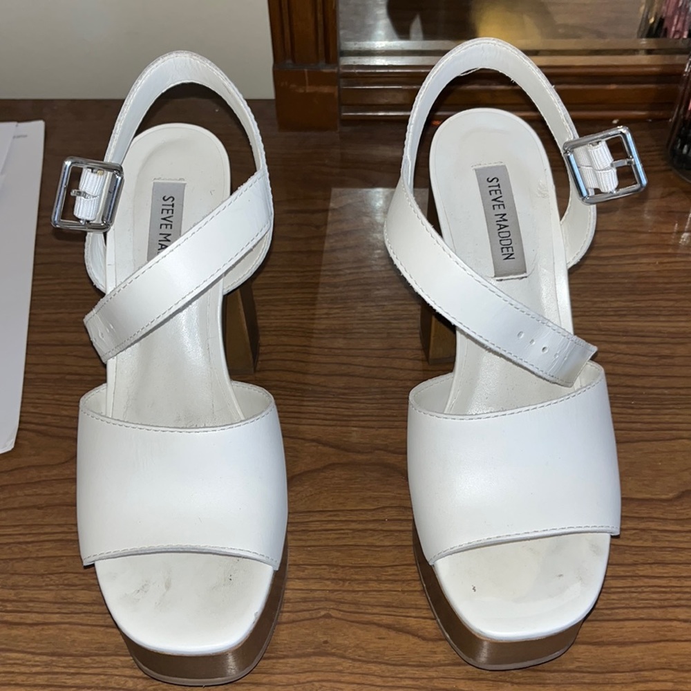 Steve Madden wooden platform heels